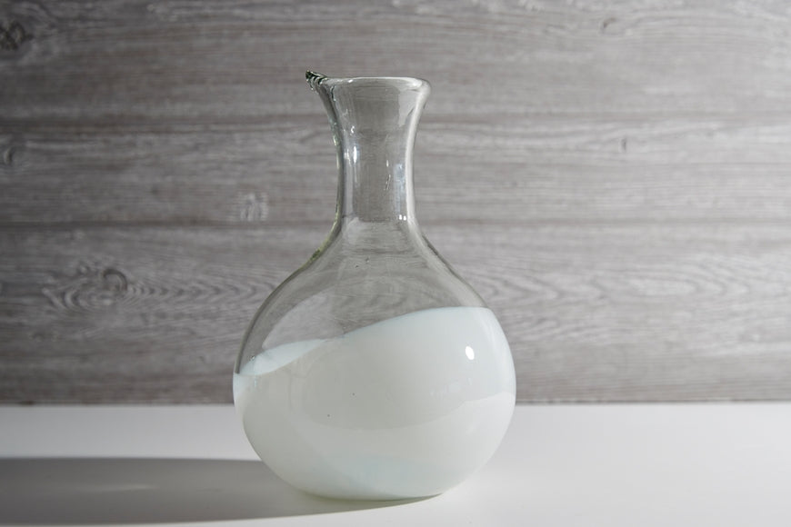 Glass Carafe White - Stone & Spoon