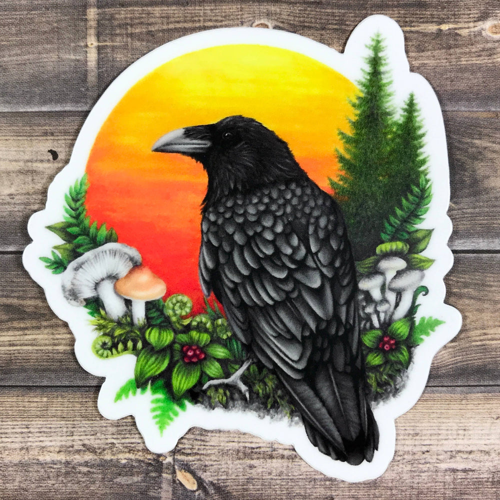 Raven and sun sticker - Stone & Spoon