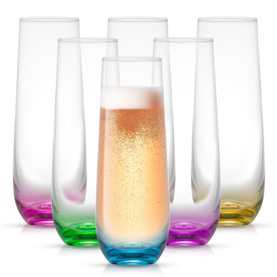 Rainbow Champagne Glasses - Stone & Spoon