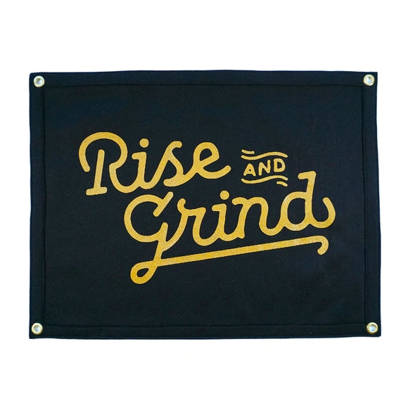 Rise And Grind Camp Flag - Stone & Spoon