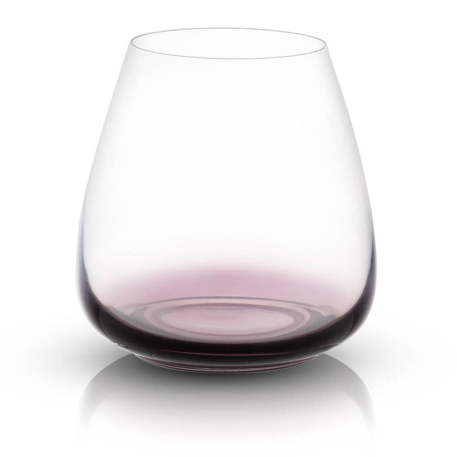Black Swan Crystal Stemless Red Wine Glass - Stone & Spoon