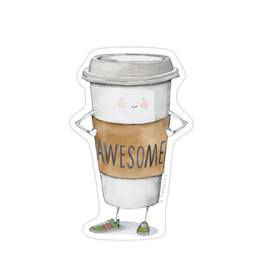 Awesome Coffee Sticker - Stone & Spoon