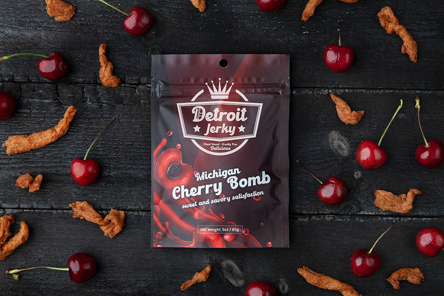 Detroit Jerky Vegan Michigan Cherry Bomb Jerky