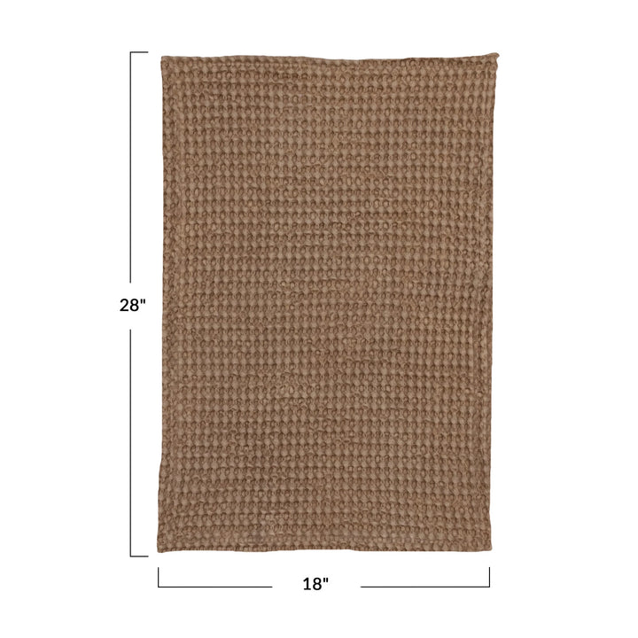 Waffle Weave 28x18 Tea Towel - Brown - Stone & Spoon