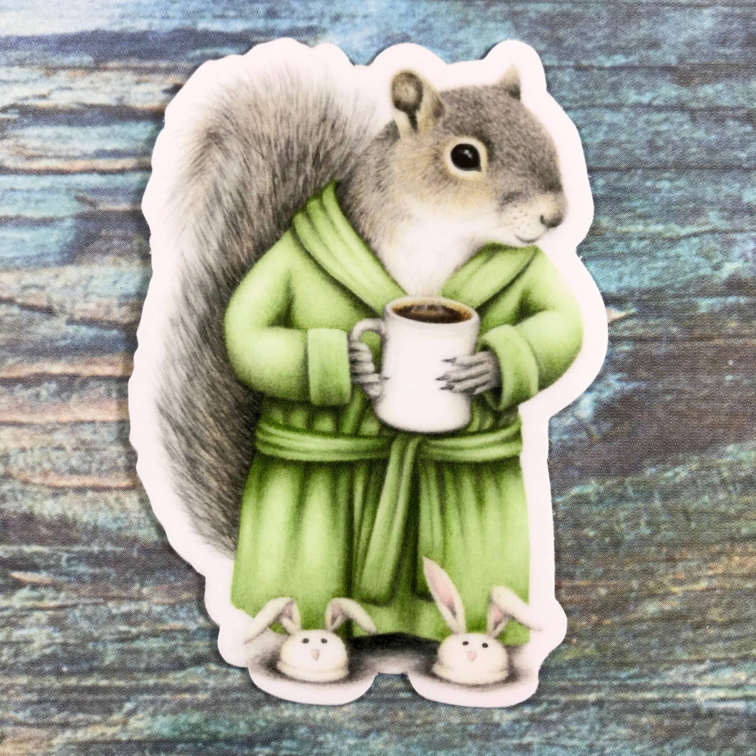 Coffee Squirrel sticker - Stone & Spoon