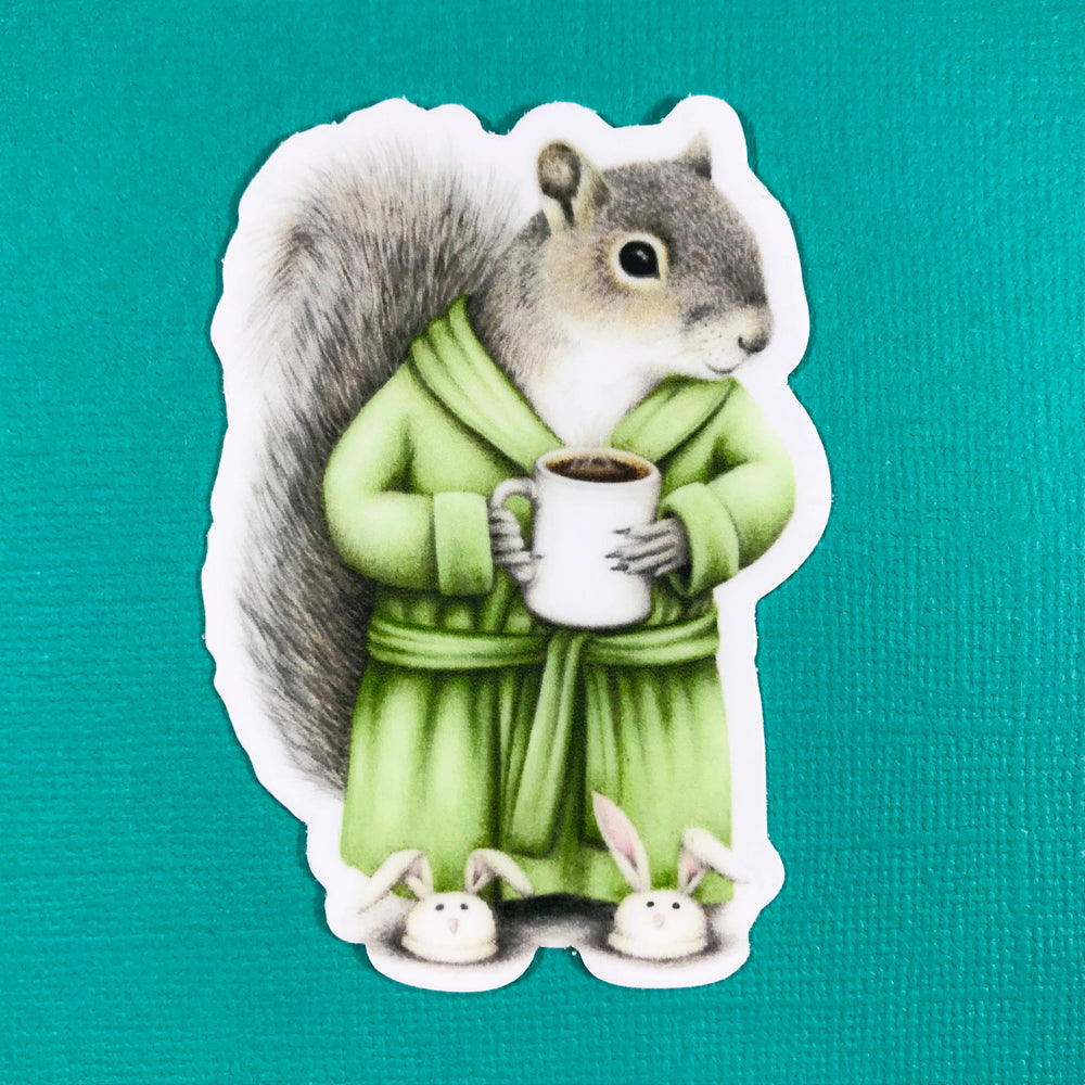 Coffee Squirrel sticker - Stone & Spoon