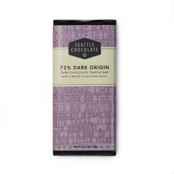 72% Dark Origin Chocolate Truffle Bar - Stone & Spoon