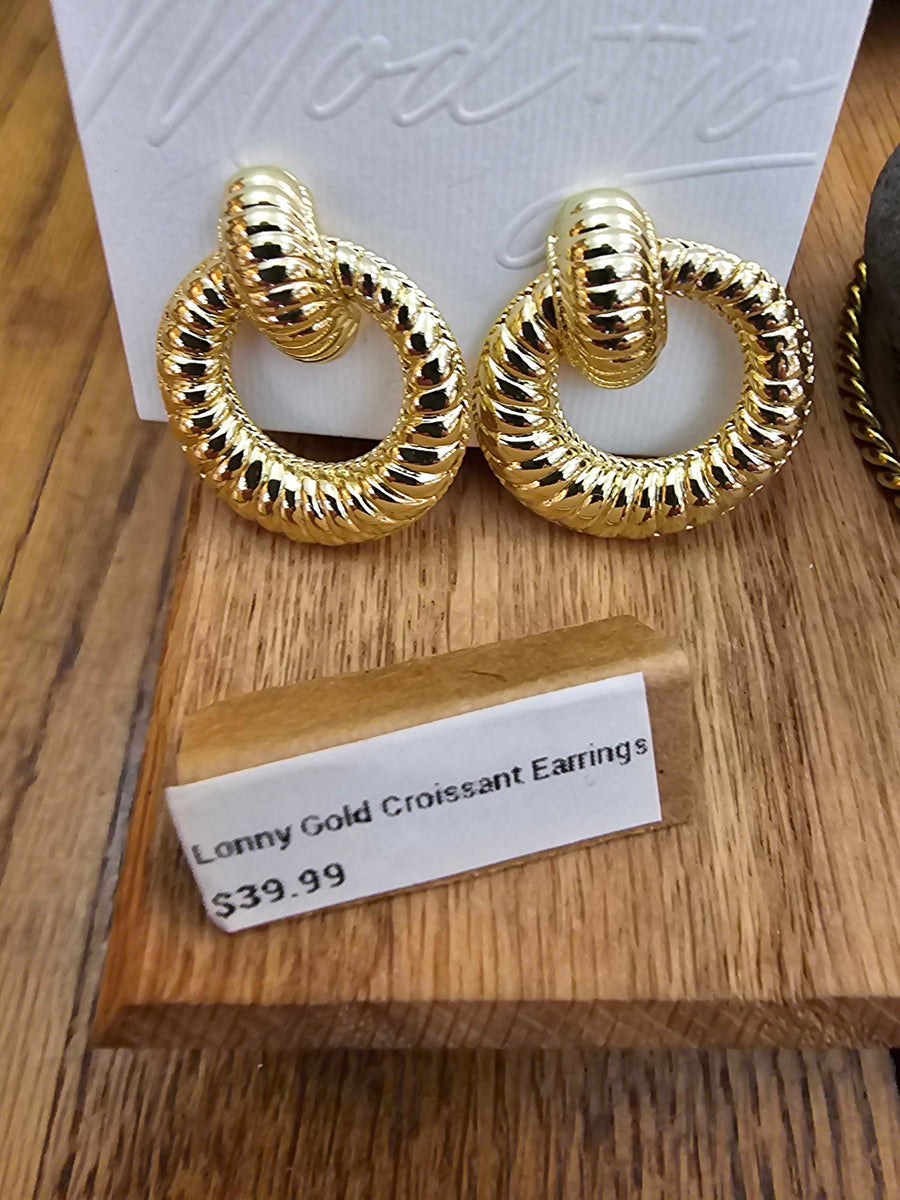 Lonny Gold Croissant Earrings - Stone & Spoon