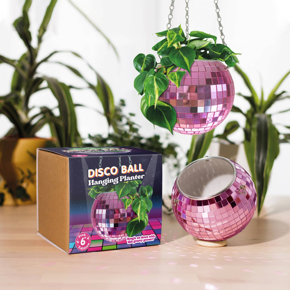 Disco Ball Planter Pink 6" - Stone & Spoon