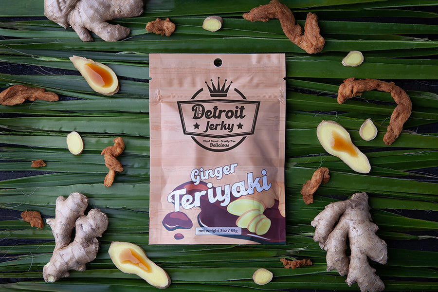 Detroit Jerky Vegan Ginger Teriyaki Jerky