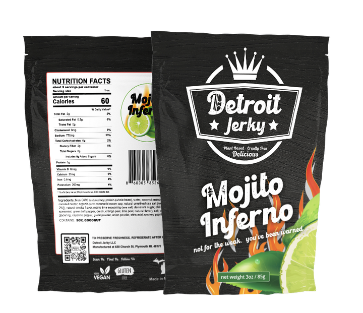Detroit Jerky Vegan Mojito Inferno Jerky