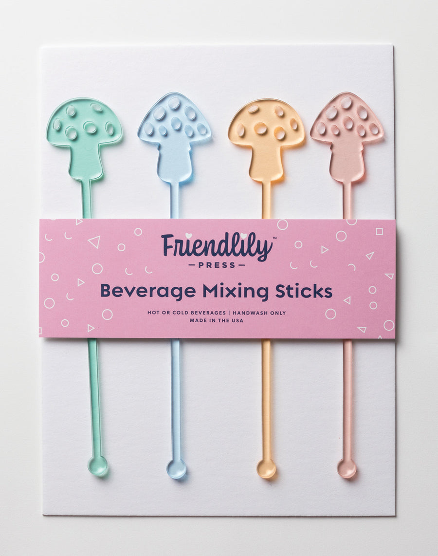 Mushrooms Beverage Stirrers - Stone & Spoon