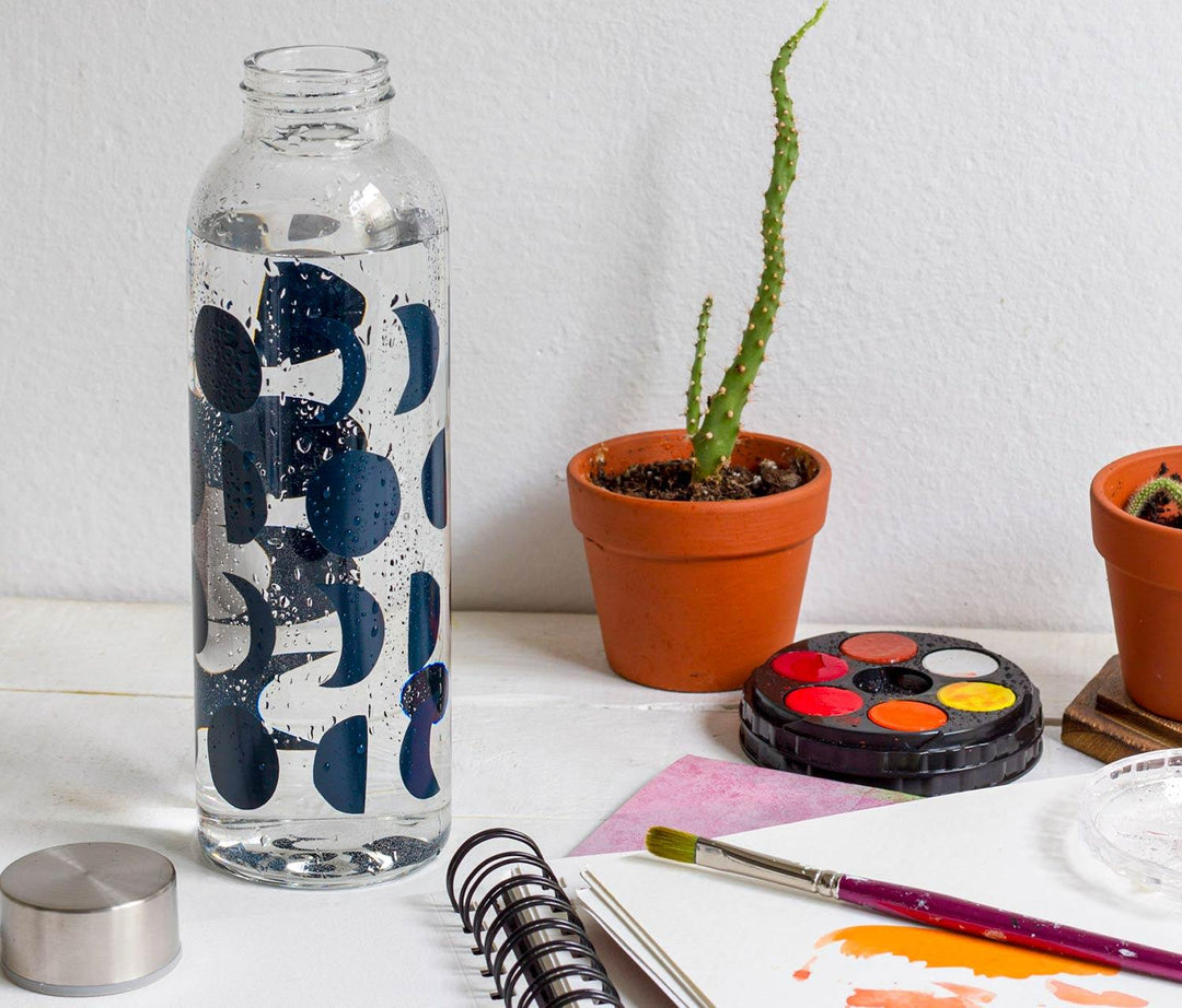Sustain Ink Moon Phases Water Bottle - Stone & Spoon