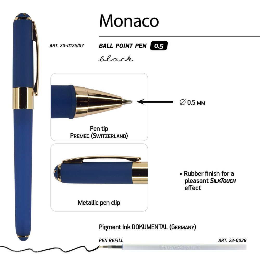 Monaco Dark Blue Ballpoint Pen - Stone & Spoon