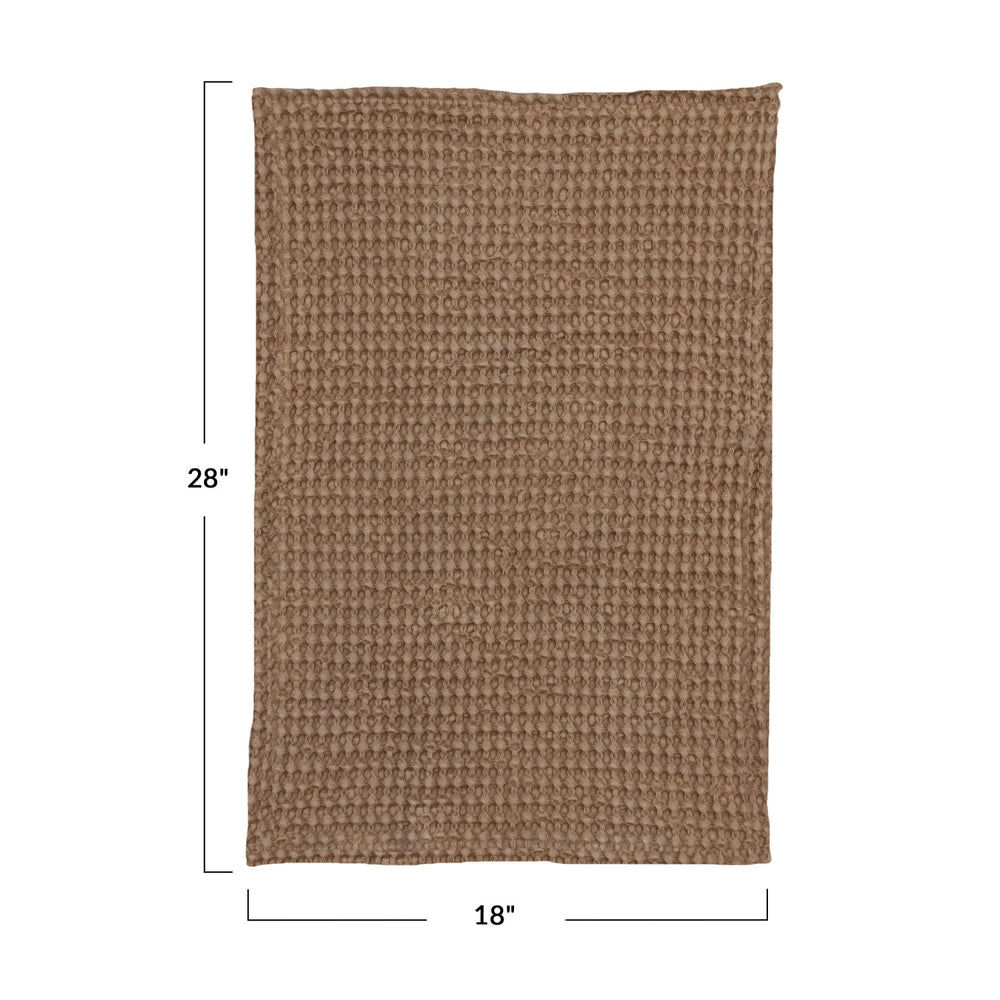 Waffle Weave 28x18 Tea Towel - Brown - Stone & Spoon