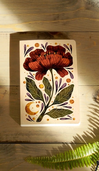 Burgundy Bloom Notebook - Stone & Spoon