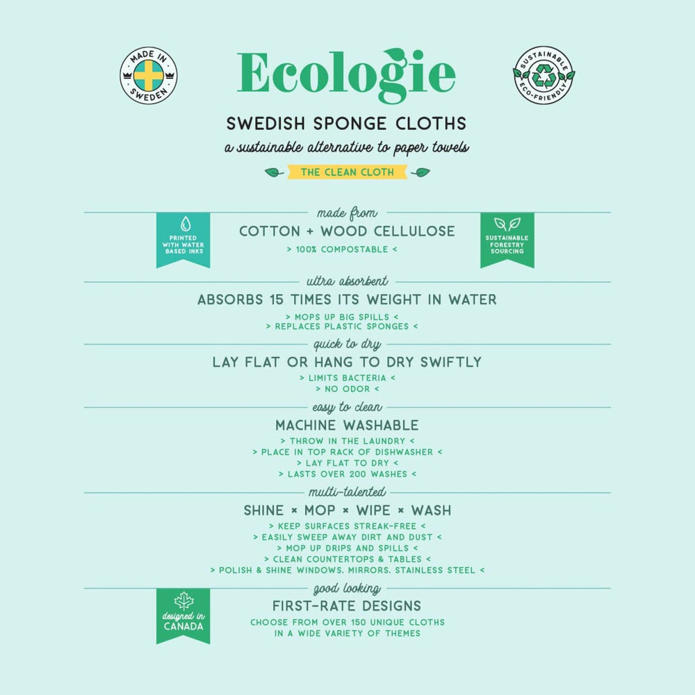 Sandstone Ecologie Swedish Sponge Cloth - Stone & Spoon
