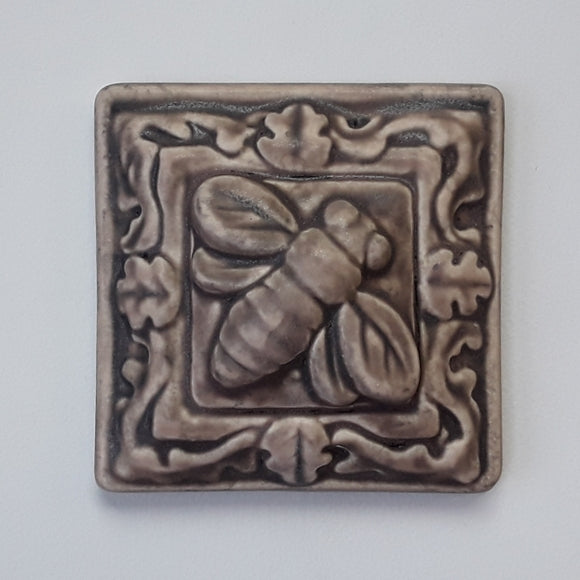 Bee Floral Tile Art - Stone & Spoon