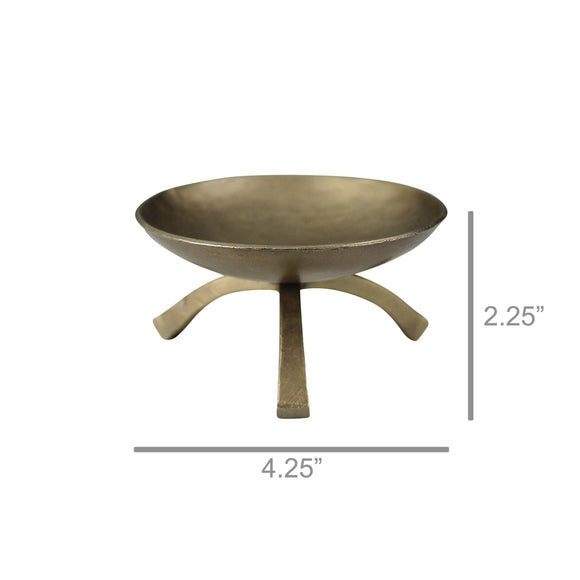 Brass Giza Footed Pillar Holder - Stone & Spoon
