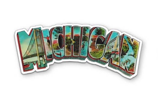 Michigan Landmark Lettering #13 Vinyl Sticker - Stone & Spoon