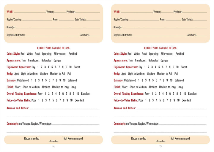 Wine Tasting Journal - Stone & Spoon